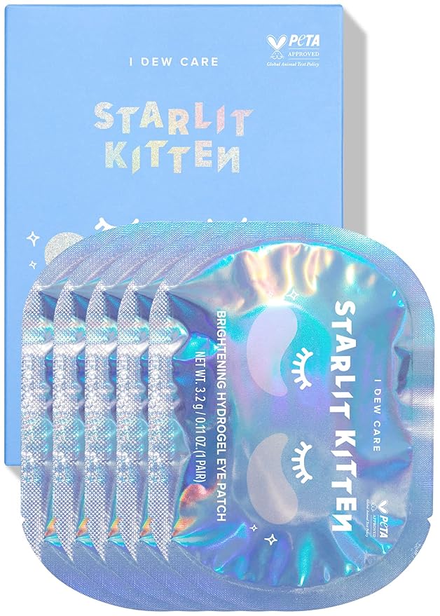 I DEW CARE Hydrogel Eye Patch - Starlit Kitten, 5 EA + Mini Scoops Bundle