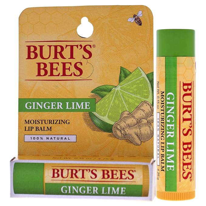 Burt's Bees Ginger Lime Moisturizing Lip Balm By Burts Bees for Unisex - 0.15 Oz Lip Balm, 0.15 Oz