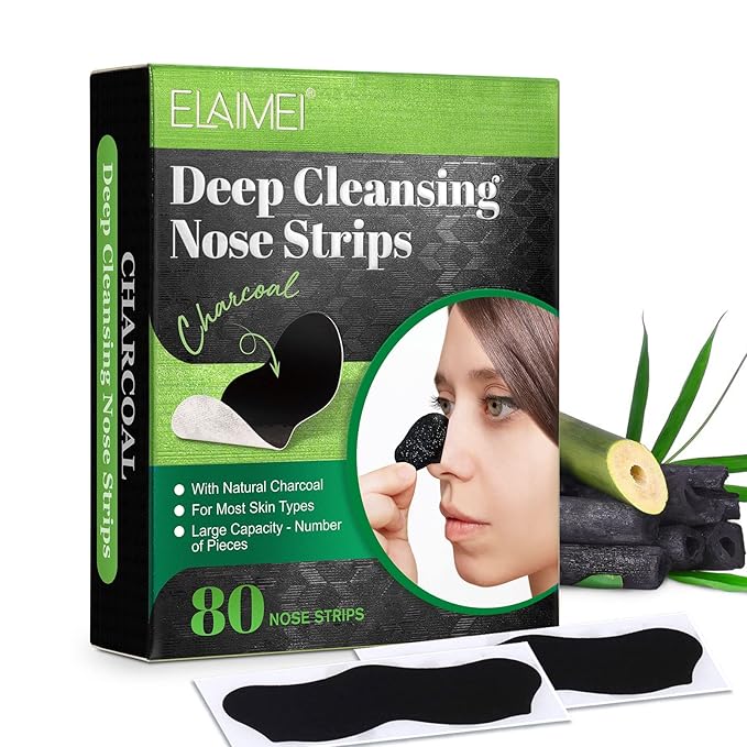 Blackhead Remover Strips,Remover Pore Strips (80pcs),Deep Cleansing Nose Strips,Removes Blackheads and Unclogs Pores,Tightens Pores, Blackhead Remover Strips For Women and Men
