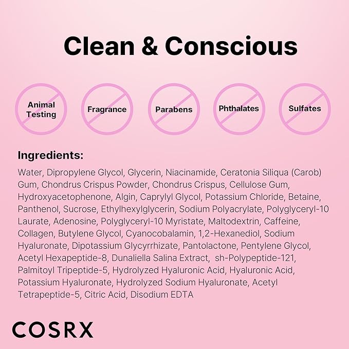 COSRX Under Eye Mask, Peptide Collagen Hydrogel Eye Patch for Puffy Eyes and Dark Circles, 60 Under Eye Patches, Korean Skin Care