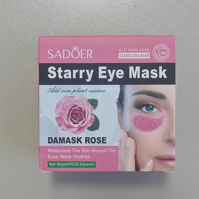 Rose Eye Patches 2-Pack (120 PCS), Hydrating & Soothing Eye Mask Skincare, Anti-Aging Collagen Eye Gel, Under Eye Patches for Puffiness | Alcohol-free & Phthalates-free