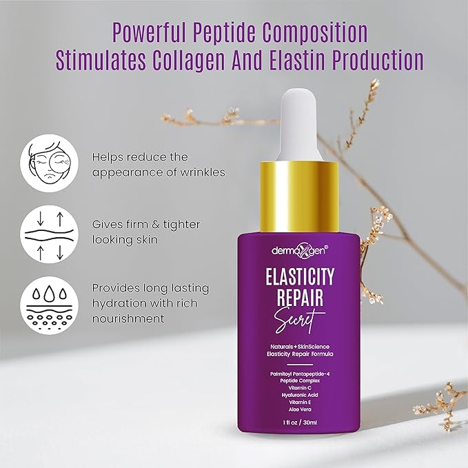 Elasticity Repair Serum, MATRIXYL 3000 - PURE ORGANIC Powerful Triple Combination Serum/Anti-Aging, Facial AGED Wrinkles Serum (1 FL OZ)