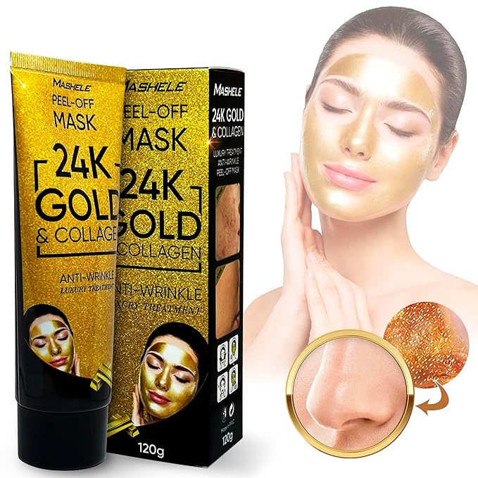24K Gold Firming Peel Off Face Mask- Anti Aging, Lifting (1PC)
