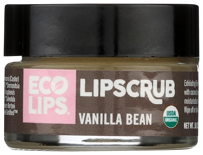 Ecolips Ecolips Organic Lip Scrub, Vanilla Bean, 0.5 Ounce