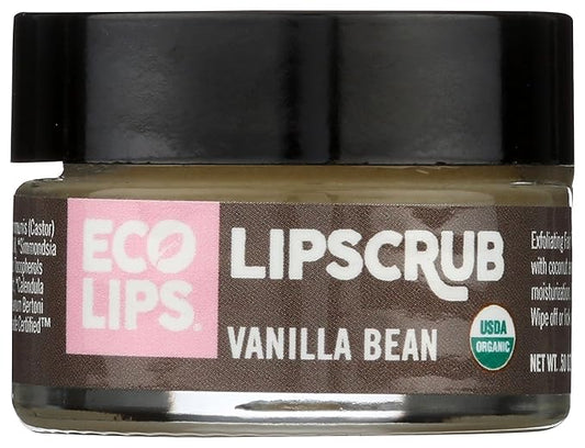 Ecolips Ecolips Organic Lip Scrub, Vanilla Bean, 0.5 Ounce