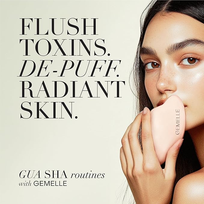 GEMELLE Lymphatic Gua Sha Face Oil | 6x Award Winner | Detox, Plump, Balance, Hydrate | High-Altitude Rosehip, Centella Asiatica & More! | Organic, Natural, Clean Beauty | Starter, Travel 15ml