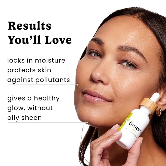 Timeless Skin Care Squalane Oil 100% Pure - Plant-Based Face Oil - Fragrance-Free - For Dry Skin - Moisturizing - 8 oz