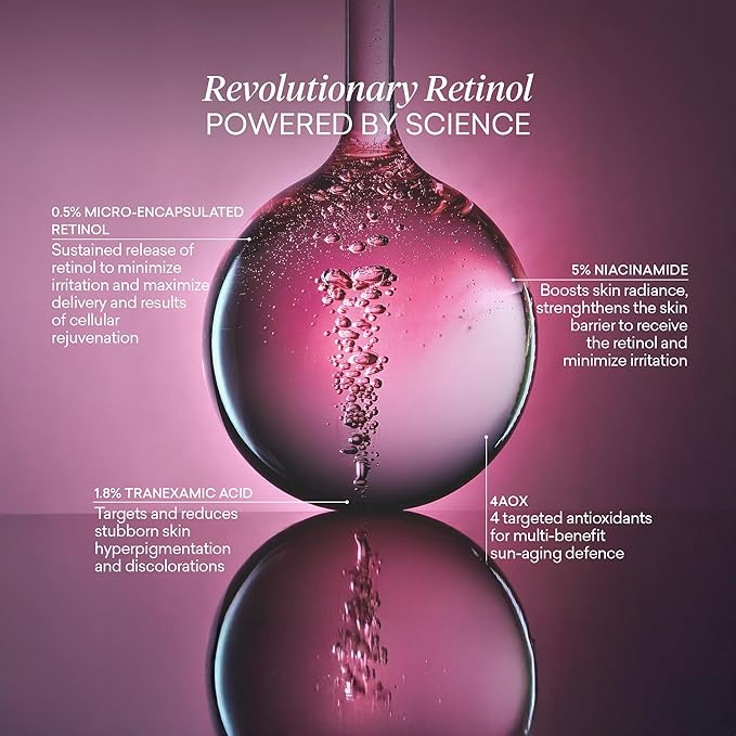 toty By Sofia Vergara - Reversa Retinol Photoage-Defying Serum - Anti-Aging to Reduce Lines and Wrinkles for Firm and Plump Skin - 0.5% Micro-Encapsulated Retinol, 5% Niacinamide, 2% NAG - 1.0 fl oz