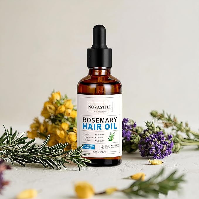 Pure Natural Organic Rosemary Essential Oil, Treats Hair Care Scalp Growth Loss Keratin Collagen Argan Tea Tree Oil Lightweight