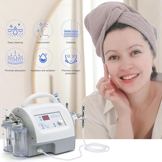 Elitzia 2 in 1 Hydro Dermabrasion Diamond Microdermabrasion Machine Skin Peeling Water Beauty Machine Water Peel System Skin Cleansing ETWD006