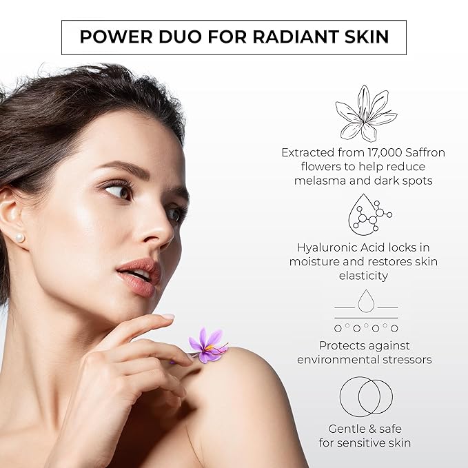 Abera Skin Renewing Serum, Melasma Treatment For Face, High-Performance Anti-Aging, High Potency Saffron Extract, Hydrating Serum,1.01 Fl Oz