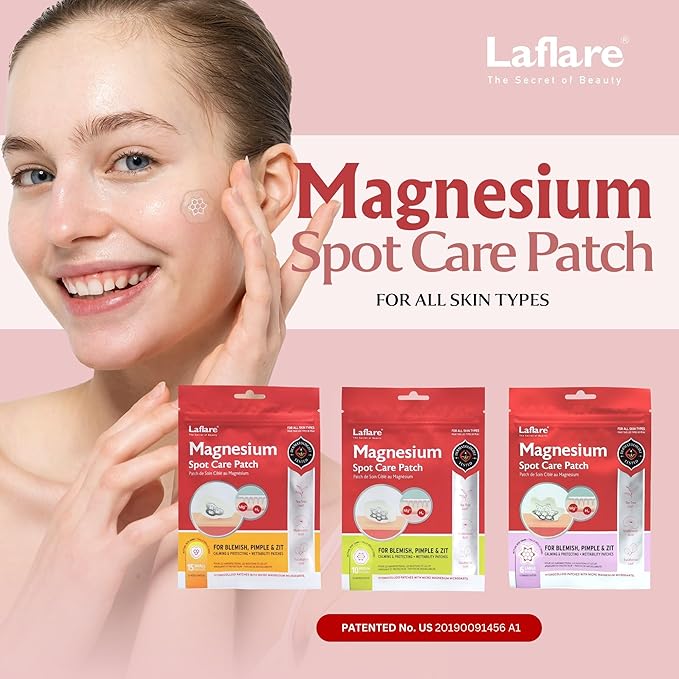 FreeGo Magnesium Acne Patches for Face. Blemish.Zit & Dark Spots from Post-Blemish, Acne .Zit. Self Dissolving,Hydrocolloid, Tee Tree oil & more (S 15pc)