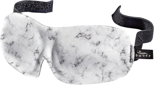 Bucky 40 Blinks No Pressure Printed Eye Mask for Travel & Sleep, Marble, One Size