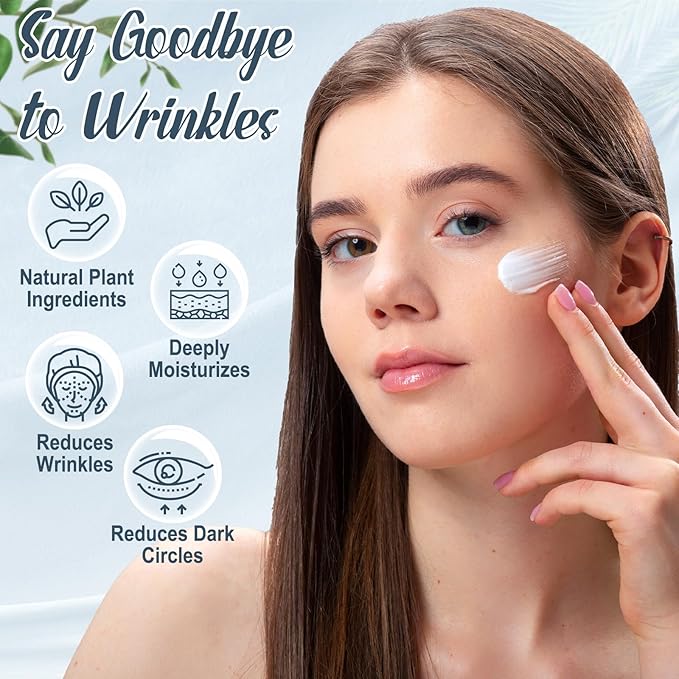 Natural Eye Cream- 26Pcs DIY Eye Cream Making Kit, Under Eye Cream for Wrinkles and Bags Skin Care Treatment with Vitamin E, Shea Butter, Anti Aging Eye Cream, Make Your Own Eye Cream for Women