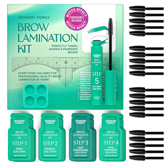 PRO Brow Lamination Kit – Eyebrow Lamination Kit with 5-Step Lifting System, Styling Brushes, Brow Rulers & Nourishing Serum – At Home Eye Brow Lamination Kit for Fuller, Defined Brows