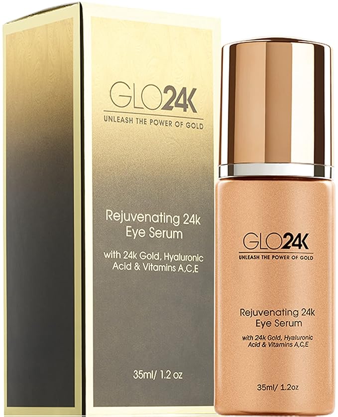 GLO24K Complete Eye Care Set with our 24k Instant Facelift Cream, Eye Cream, and Eye Serum