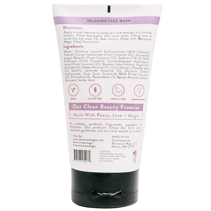 Moroccan Magic Sleep Face Wash | Clean Beauty | Sweet Lavender | Vegan | Cruelty-Free
