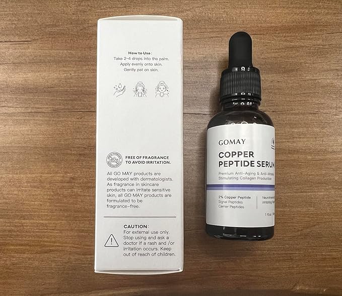 Luxury Copper Peptide Serum - Collagen Booster & Skin Renewal Formula, 1 Fl.Oz