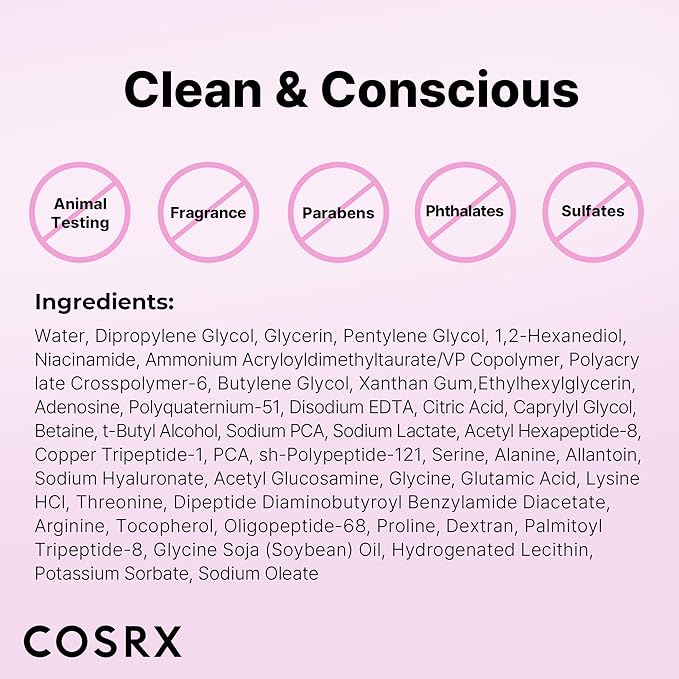 COSRX 6X Peptide Collagen Booster Toner Serum, Mothers day gifts for mom, Niacinamide & Hyaluronic Acid Facial Essence for All Skin Types, Korean Skin Care, Paraben Free, 150mL/5.07 Fl.Oz
