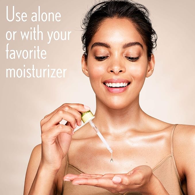 Aveeno Positively Radiant MaxGlow Infusion Drops with Moisture Rich Soy & Kiwi Complex, Hypoallergenic, Non-Comedogenic, Paraben- & Phthalate-Free Moisturizing Facial Serum, 1.35 fl. oz