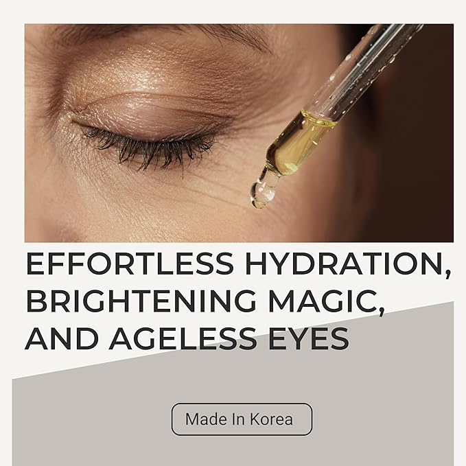 Dark Circle Eye Serum, 30mL, Hydrating and Brightening Under Eye Formula for All Skin Types, Lightweight, Made in Korea