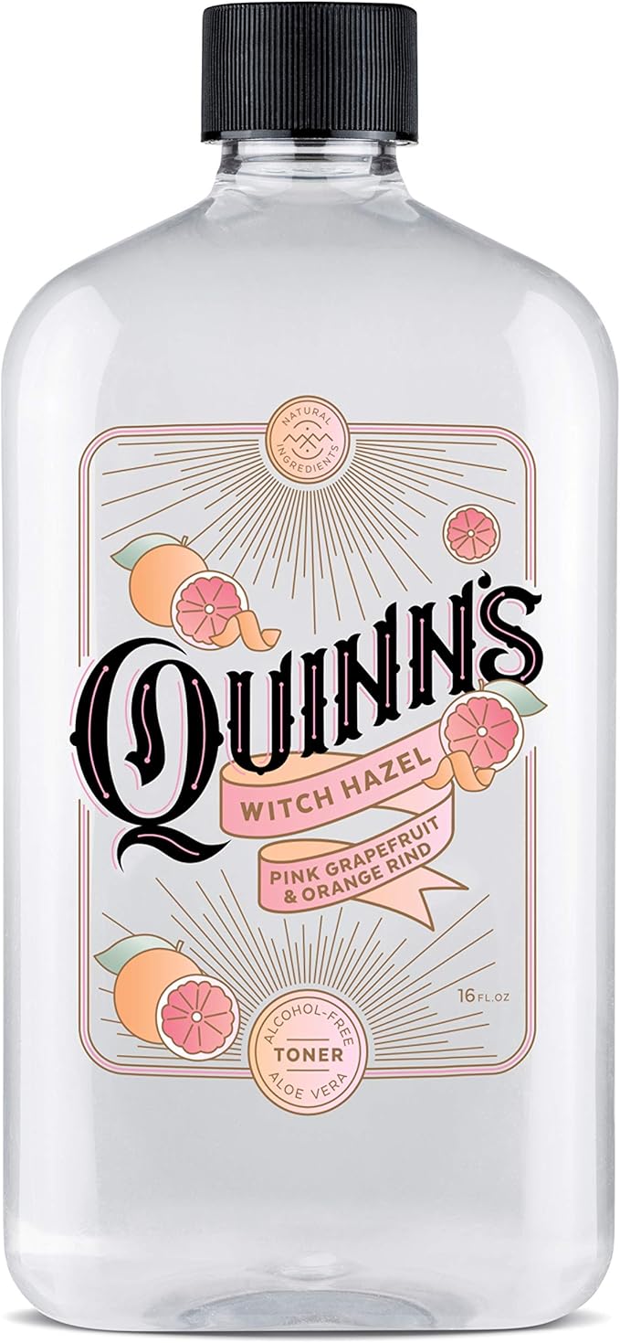 Quinn’s Alcohol Free Witch Hazel with Aloe Vera 16 Ounce (Pink Grapefruit and Orange Rind)