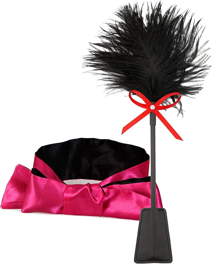 Feather Satin Eye Mask Silk Mask Satin Eye Mask Adult French Crop