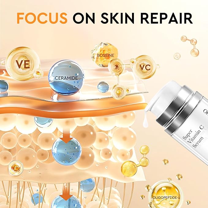 30 Pairs Eye Mask Skin care for Dark Circles, Puffy Eyes, Under eye Bags,Wrinkles&Super Vitamin C Serum For Women Over 70