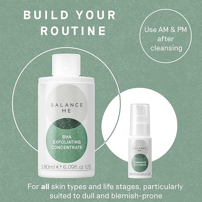 Balance Me BHA Exfoliating Concentrate, 7 fl oz, Chemical Toner and Face Exfoliant with Salicylic Acid
