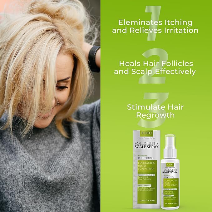 Folliculitis Scalp Spray | Dandruff Treatment for Dandruff, Psoriasis & Folliculitis | Antifungal & Anti Dandruff Itchy Scalp Treatment Formula Spray for Dry and Irritated Scalp