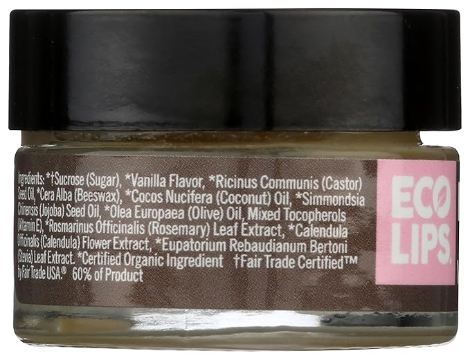 Ecolips Ecolips Organic Lip Scrub, Vanilla Bean, 0.5 Ounce