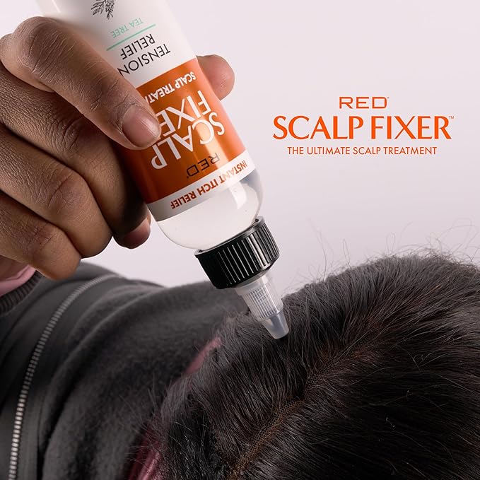 Red by Kiss Scalp Fixer Dry & Itchy Scalp Treatment Instant Cooling Sooth, Hydration & Buildup Control, Detoxify & Balance Healthy Hair (4 fl.oz, Witch Hazel(Scalp Detox))