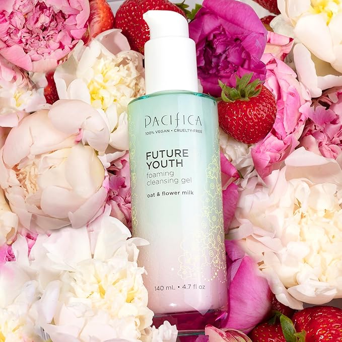Pacifica Future Youth Foaming Face Wash - Hydrating Anti-Aging Cleansing Gel, Dermatologist Tested Gentle Facial Cleanser, Alcohol-Free Vegan Formula for All Skin Types Clean Beauty Cruelty-Free 4.7oz