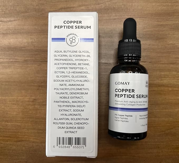 Luxury Copper Peptide Serum - Collagen Booster & Skin Renewal Formula, 1 Fl.Oz