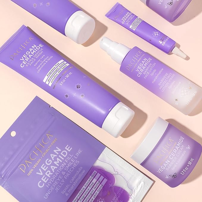 Pacifica Face Wash for Sensitive Skin Facial Cleanser Vegan Ceramide Barrier Repair Extra Gentle for Daily Fragrance Free for Sensitive Skin, Clean Beauty, Vegan & Cruelty-Free Dermatologist Tested