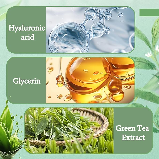 5PCS Green Tea Face Sheet Masks Set, 2PCS Oil Control Long Lasting Moisturizing Blackhead Remover Facial Mask Clay Stick, Deep Pore Cleansing Face Mask Skin Care for All Skin Types（7PCS）