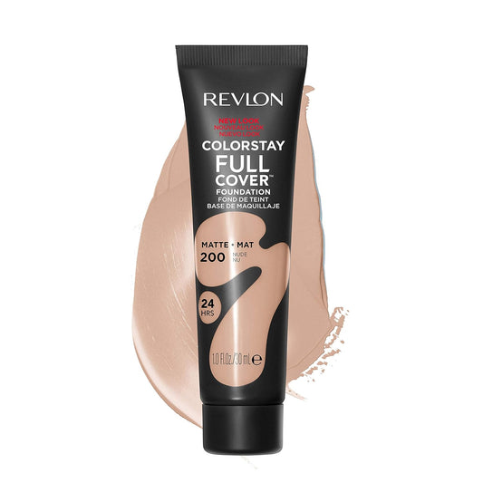 Revlon Liquid Foundation, ColorStay Face Makeup for Normal and Dry Skin, Longwear Full Coverage with Matte Finish, Oil Free, Nude, 1.0 Fl Oz