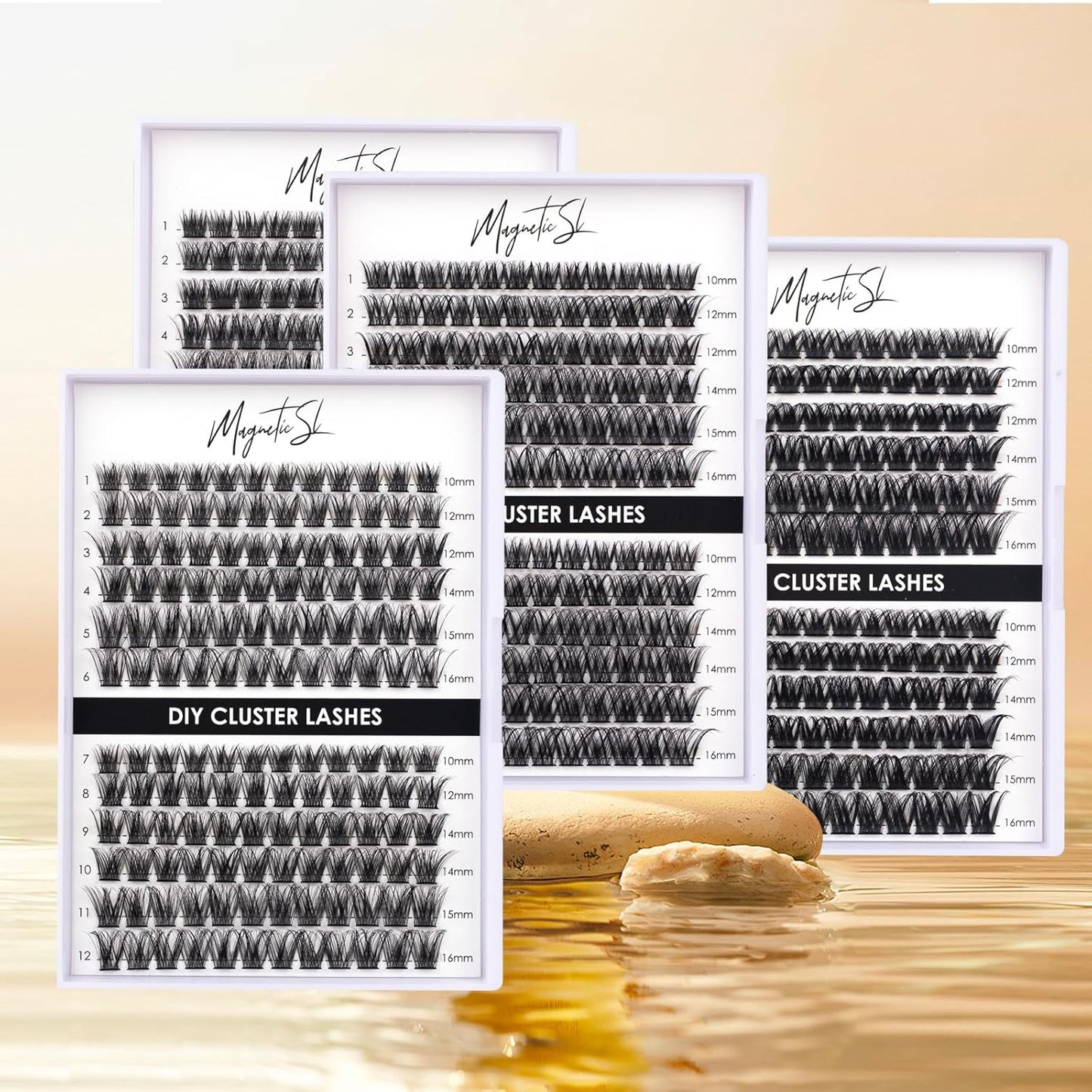 Lash Clusters 144 Pcs Individual Lashes Clusters Eyelash Extensions False Eyelashes DIY Lash Extension Reusable False Eyelashes Natural Look Mix 10-16mm C D Curl-DM17