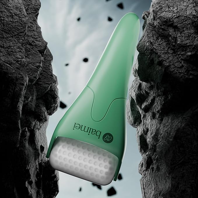 BAIMEI IcyMe Cryotherapy Ice Roller and Gua Sha Facial Tools Reduces Puffiness Migraine Pain Relief, Skin Care Tools for Face Massager Self Care Gift for Men Women - Green