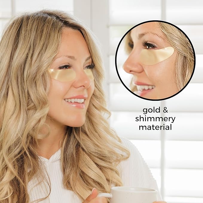 Reusable Under Eye Patches Eco-Friendly Wrinkle Patches with Tin Case | 100% Silicone Reusable Facial Patches | For Puffy Eyes, Dark Circles, Reducing Wrinkles