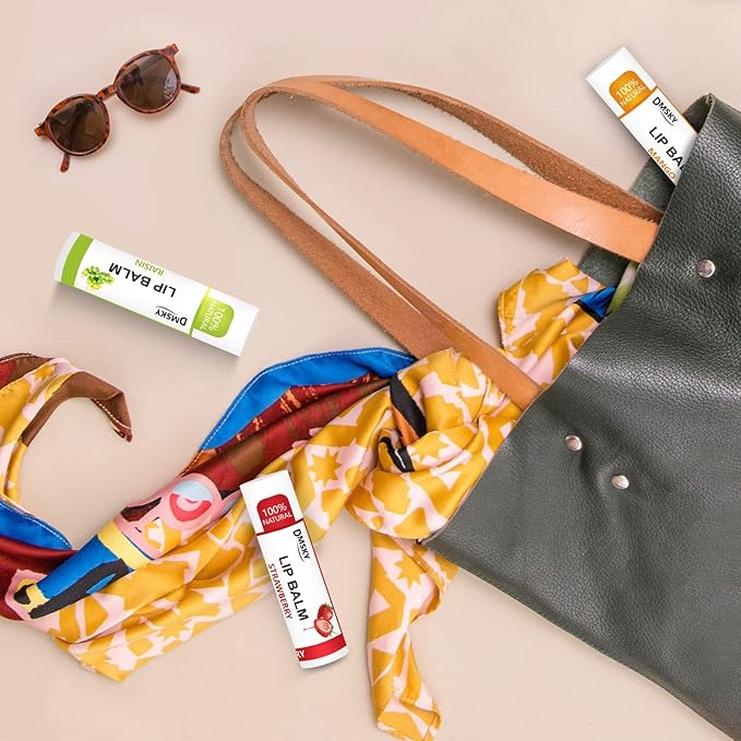 DMSKY 24 Pack Lip Balm, Natural Lip Balm Bulk with Vitamin E and Coconut Oil, Moisturizing Lip Balm for Chapped Lips, Bulk Lip Balm for Women-12 Flavors