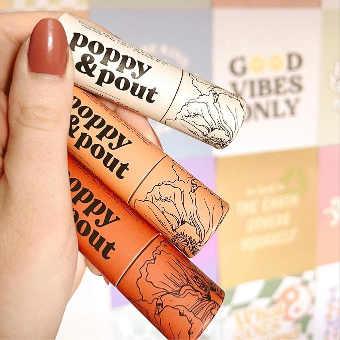 Poppy & Pout Marshmallow Creme Jumbo Lip Balm | All Natural Lip Balms & Moisturizers | Hydrates with Beeswax, Vitamin E, Organic Coconut Oil | Cruelty-Free | Lip Balm in Recyclable Cardboard Tube