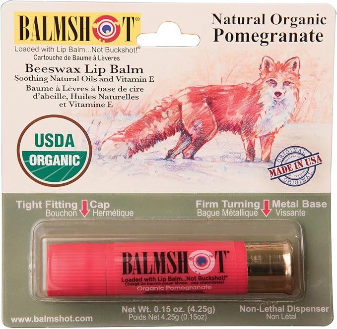 Balmshot Org Lip Balm Pomegran