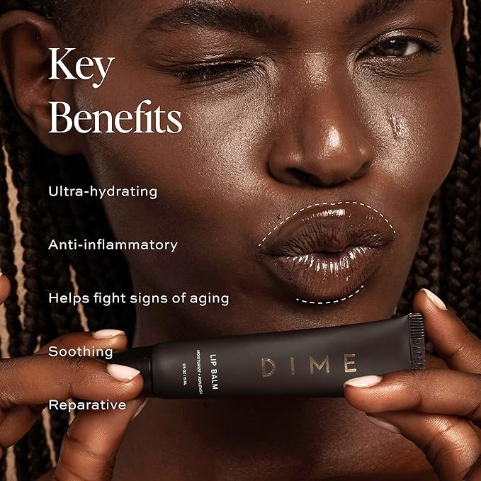 DIME Beauty Lip Balm, Hydrating Lip Balm and Gloss, Vegan & Cruelty-Free, Anti-Aging Lip Care, .5 oz / 15 ml