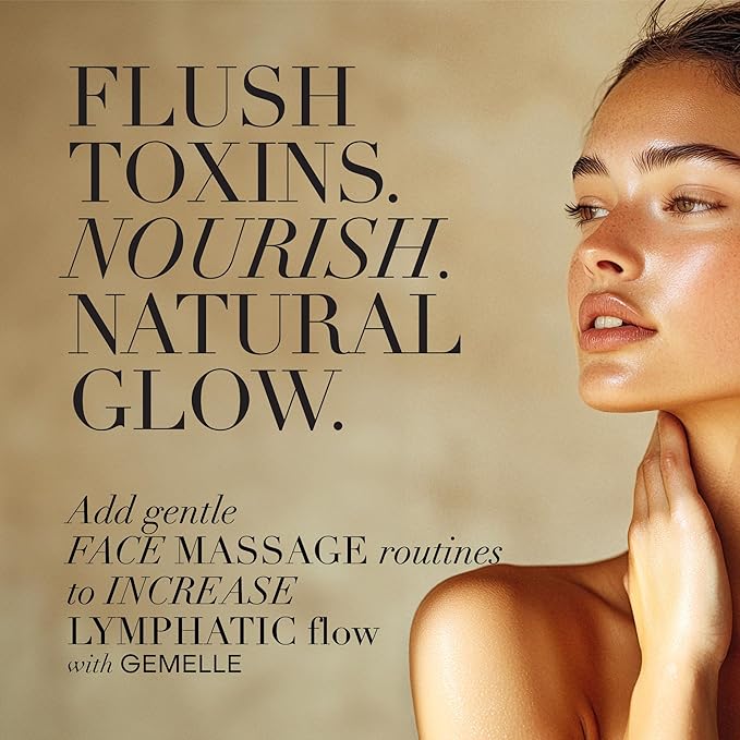 GEMELLE Lymphatic Anti-Aging Face Oil | 6x Award Winner | Packed with Vitamins C,E & A | Moisturize, Repair & Protect | Bakuchiol, Sea Buckthorn & More! | Paraben-Free, Natural Skin Care | 30ml