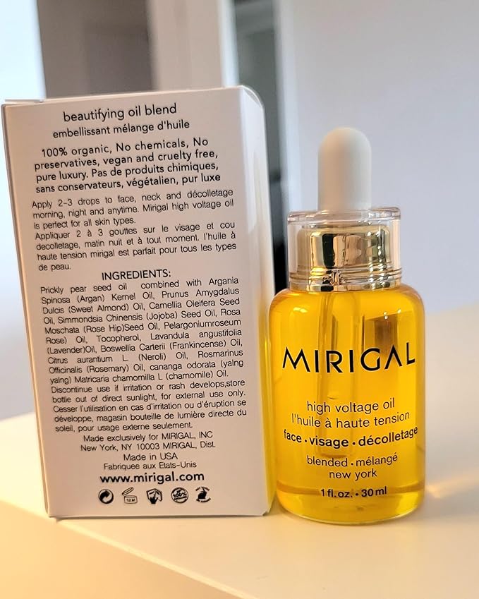 High Voltage Oil | Anti Aging Facial Serum Restorative Hydrating for Wrinkles, Fine Lines, Dark Spots | Infused with Vitamin C, A, E, Jojoba, Camilla, Rose Hip Oil Dry Skin Moisturizer 30ml