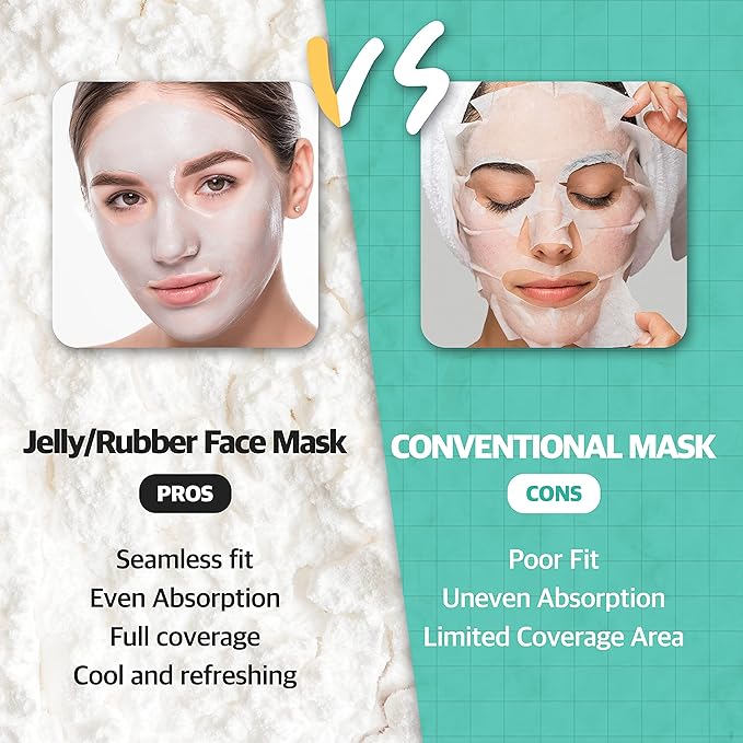 Redness Soothing Modeling Mask Pack - Cooling Peel off Jelly Mask Powder Pack - 2.2 lbs - Face mask skin care for Soothing and Pore Management - Korean Skin Care Set - Modeling pack (Collagen)