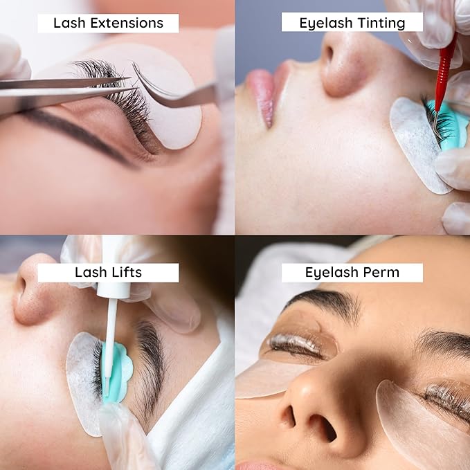 100 Pairs Under Eye Gel Pads Lash Extensions - Lash Supplies for Eyelash Extension Supplies - Hydrogel Under Eye Patches for Lash Extensions, Aloe Vera, Lint Free, Parches Para Pestañas - DiviniTi