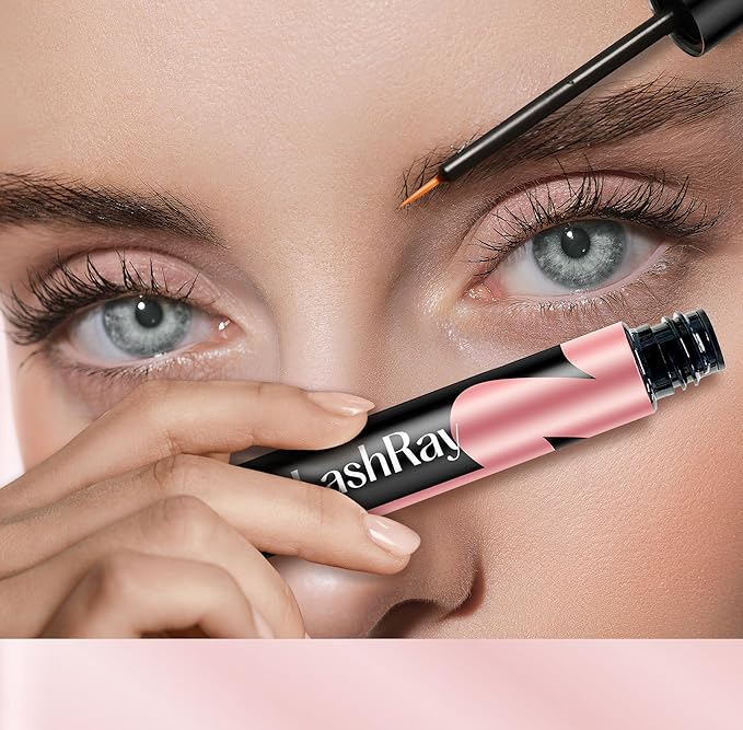 Lash Serum for Eyelash Growth: LashRay Eyelash Enhancing Serum to Grow Longer Thicker Eyelashes and Eyebrows