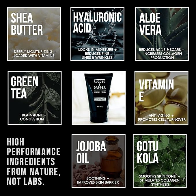 RUGGED & DAPPER Hydration Daily Face Moisturizer and Night Cream Bundle